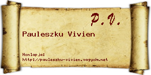Pauleszku Vivien névjegykártya